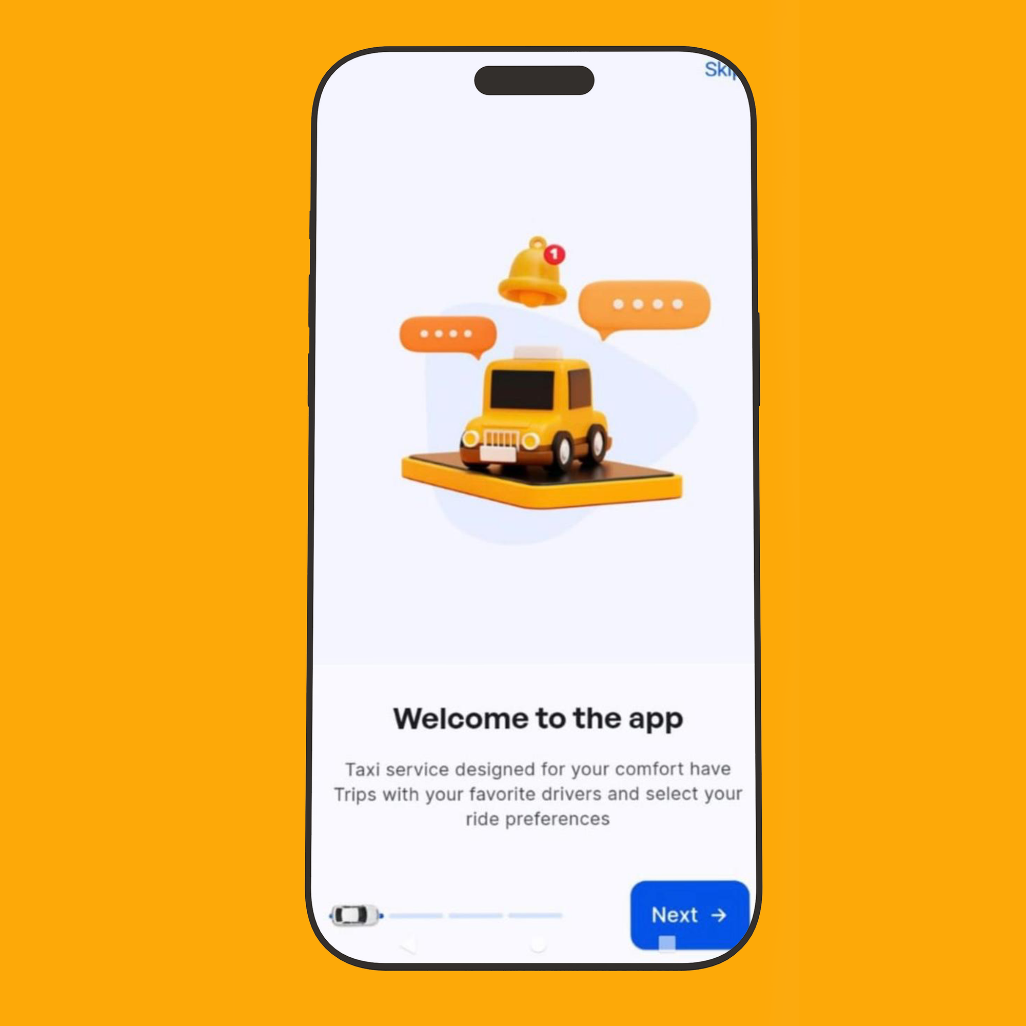 Tacky Cabs ride-hailing application interface